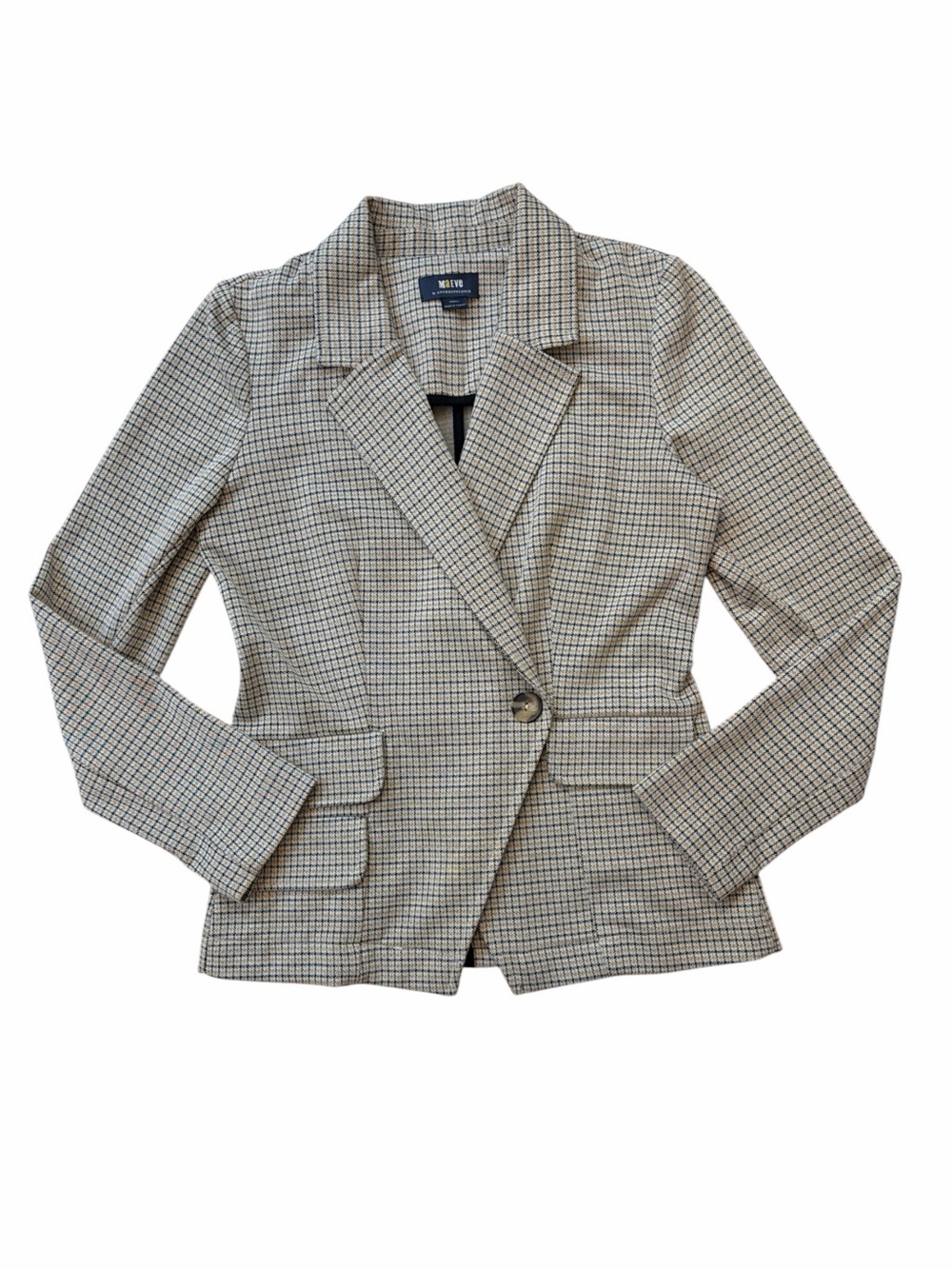 Maeve Anthropologie Collegiate Knit Houndstooth Blazer